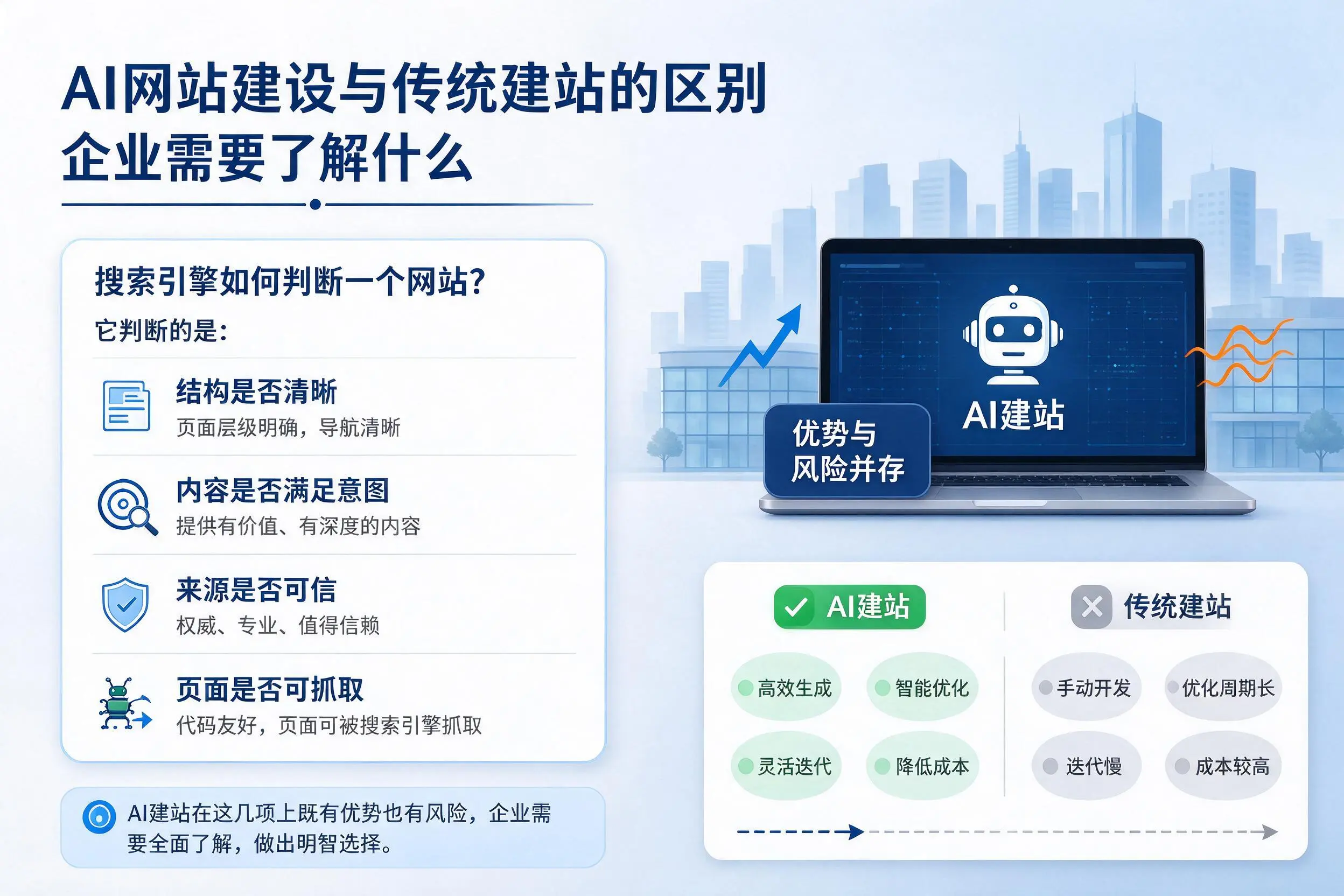 AI网站建设与传统建站的区别，沧州企业需要了解什么