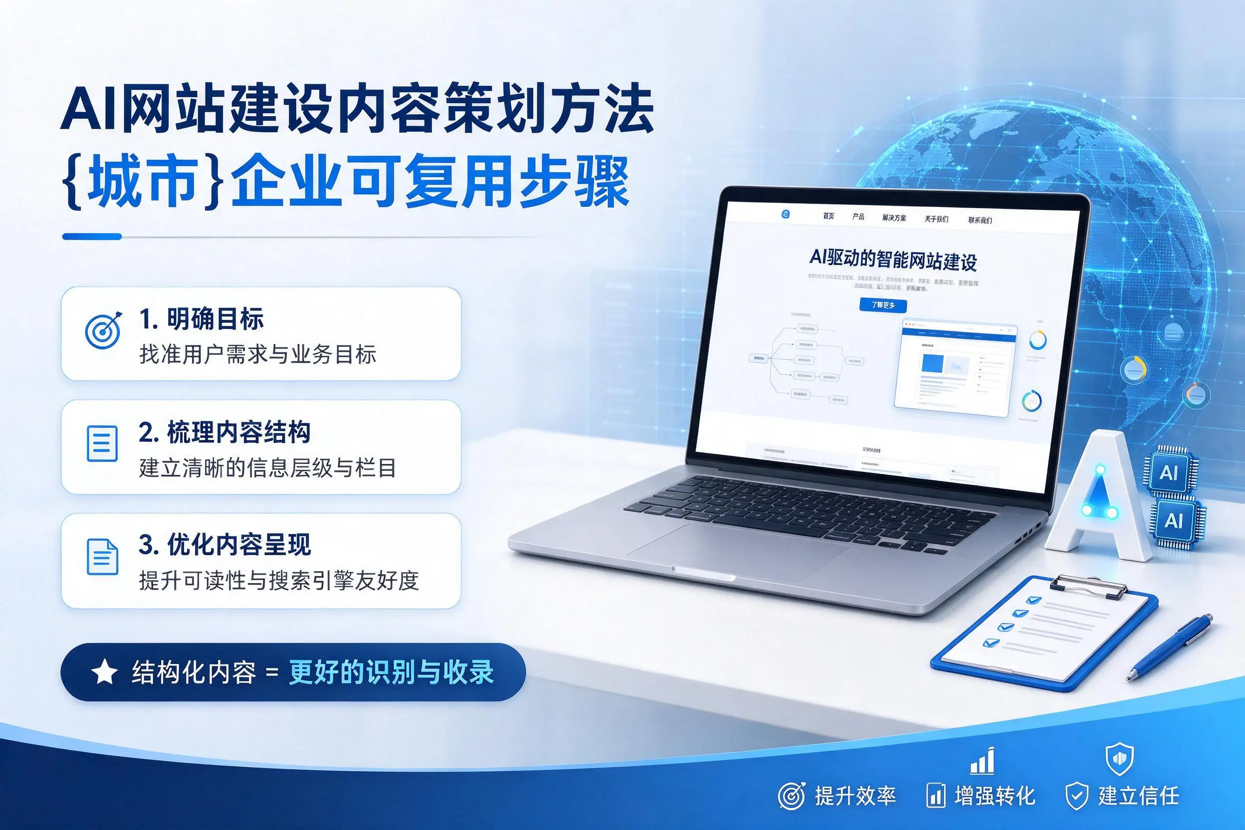 AI网站建设内容策划方法，沧州企业可复用步骤