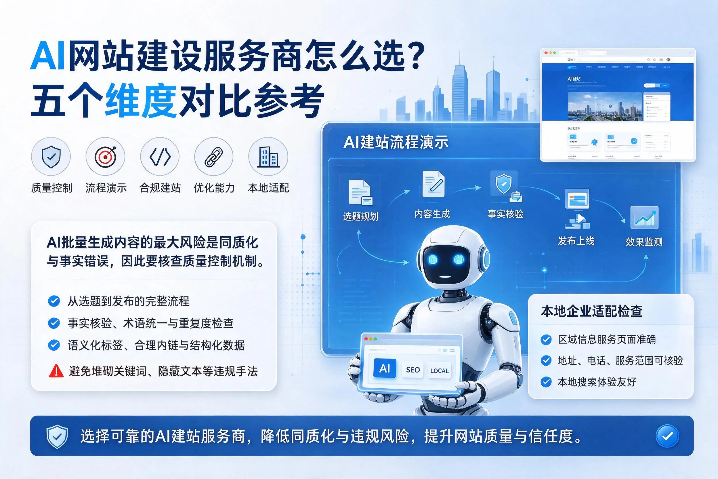 沧州AI网站建设服务商怎么选？五个维度对比参考