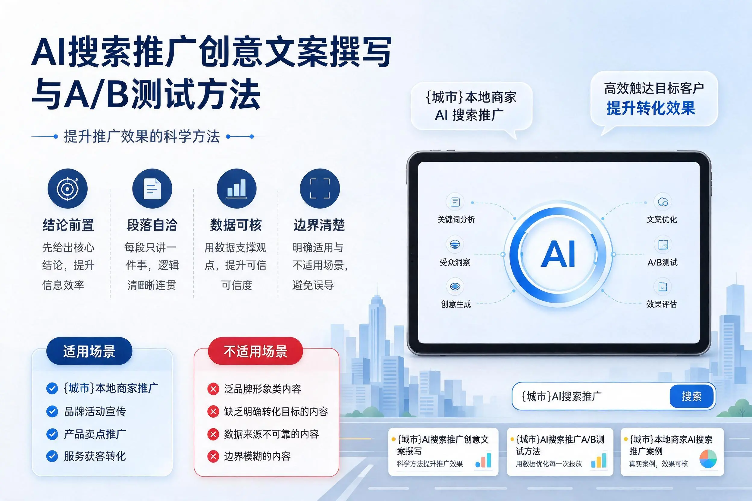 沧州AI搜索推广创意文案撰写与A/B测试方法
